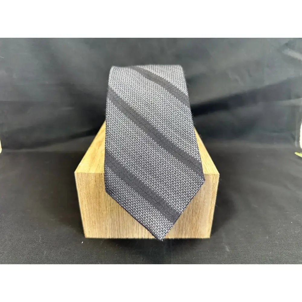 Hickey Freeman Wool and Silk Tie with Diagonal Stripes